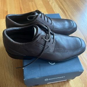 NEW Rockport Men Leather Slip On Casual Moc Toe Dress Shoes Loafer Size 8